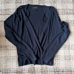 Banana Republic Navy Wrap Blouse